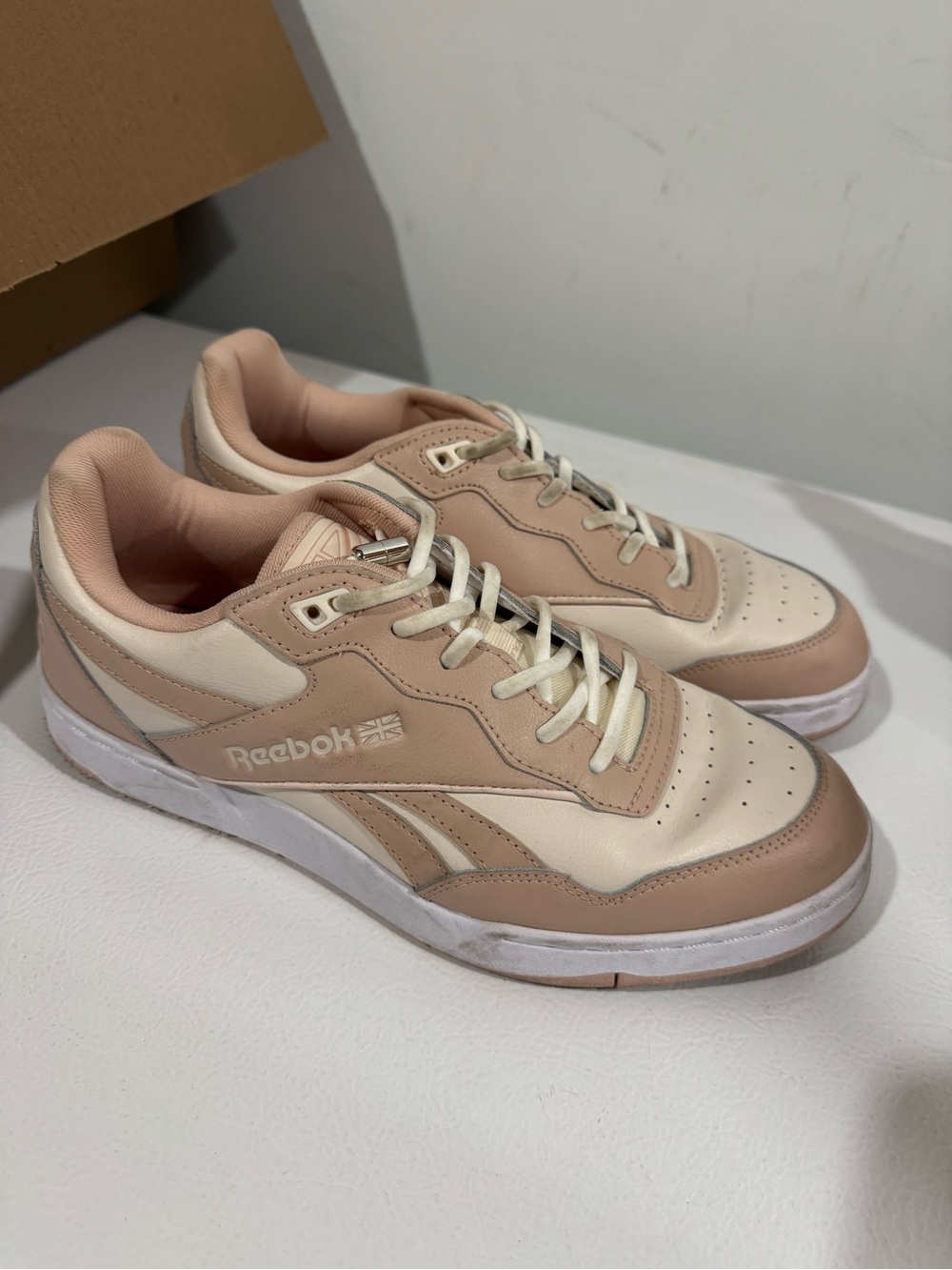 Reebok Low-Top Sneakers in Blush Pink and Cream